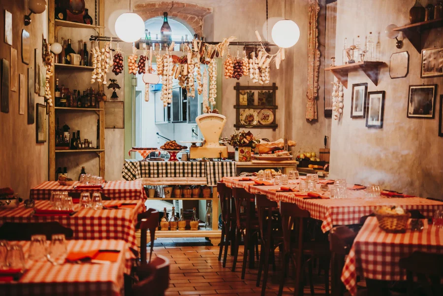 Traditional Italian restaurant setting, similar to venues offering Italian cuisine in Singapore.